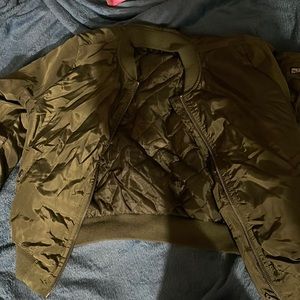 Olive green Bomber jacket from Forever 21